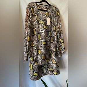 Universal Standard CeeCee Midi Bias Skirt & Blouse Set Print 2XL / Size 26 NWT